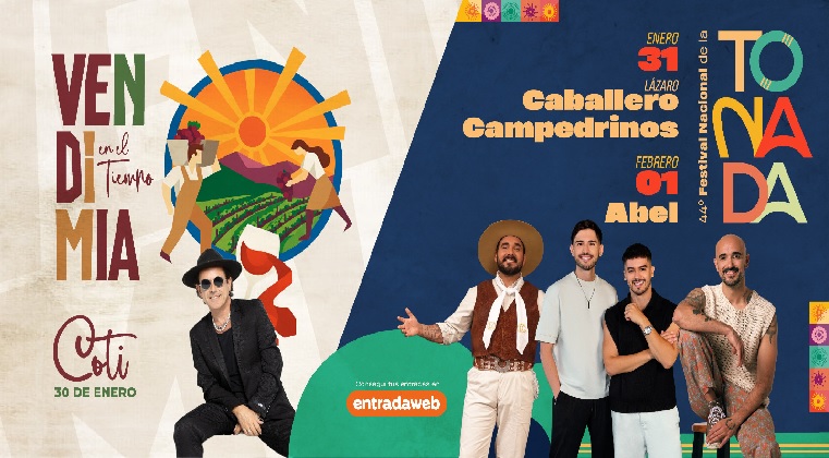 Vendimia y Tonada 2026: conseguí tus entradas en preventa hasta el 25 de enero