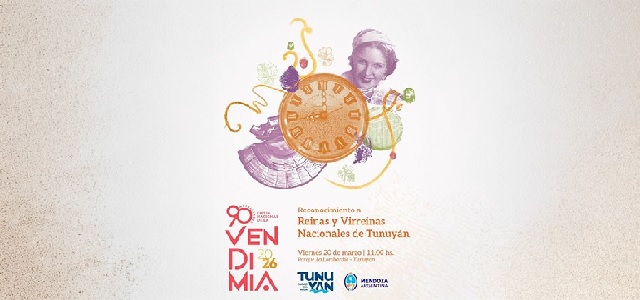 Reinas y Virreinas Nacionales de Tunuy&aacute;n ser&aacute;n homenajeadas por los 90 a&ntilde;os de la Vendimia
