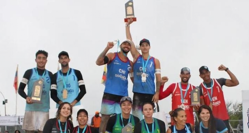Maciel Bueno cosech&oacute; su primera medalla internacional en la &uacute;ltima fecha de Circuito Sudamericano de Beach Voley