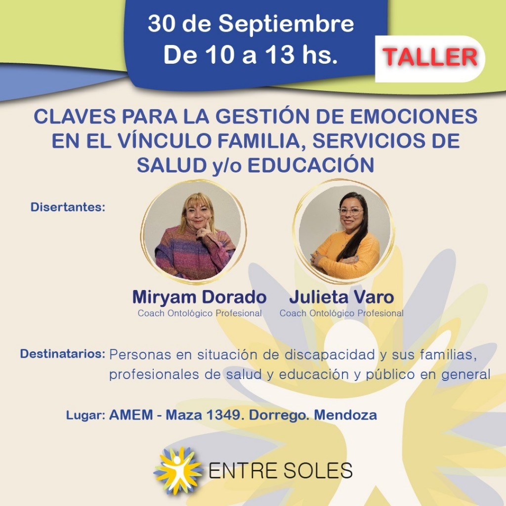 Importante taller para familia y personas con Discapacidad