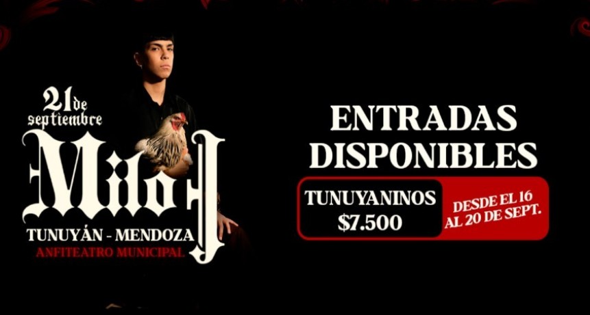 Milo J: entradas exclusivas para Tunuyaninos