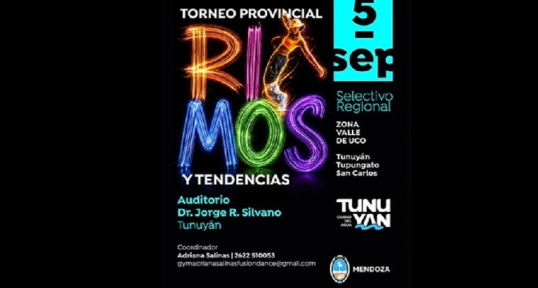 Tunuy&aacute;n ser&aacute; sede del Torneo Provincial Ritmos y Tendencias