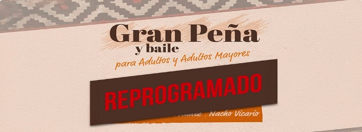Se reprograma la Gran Pe&ntilde;a y Baile por el D&iacute;a de las Personas Mayores debido al pron&oacute;stico de viento Zonda