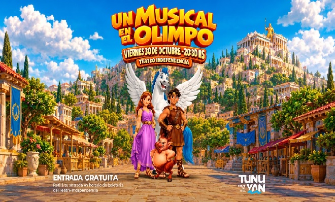 Un musical en el Olimpo llega al Teatro Independencia proyectando el talento de Tunuy&aacute;n