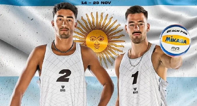 La dupla de Tunuy&aacute;n: Amieva &ndash; Bueno, juegan el Mundial de Beach V&oacute;ley de Adelaida 2025