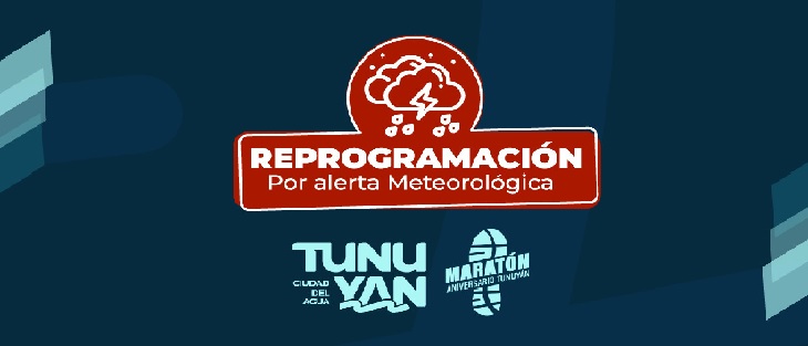 Por alerta meteorológica se reprograma la Maratón Aniversario de Tunuyán